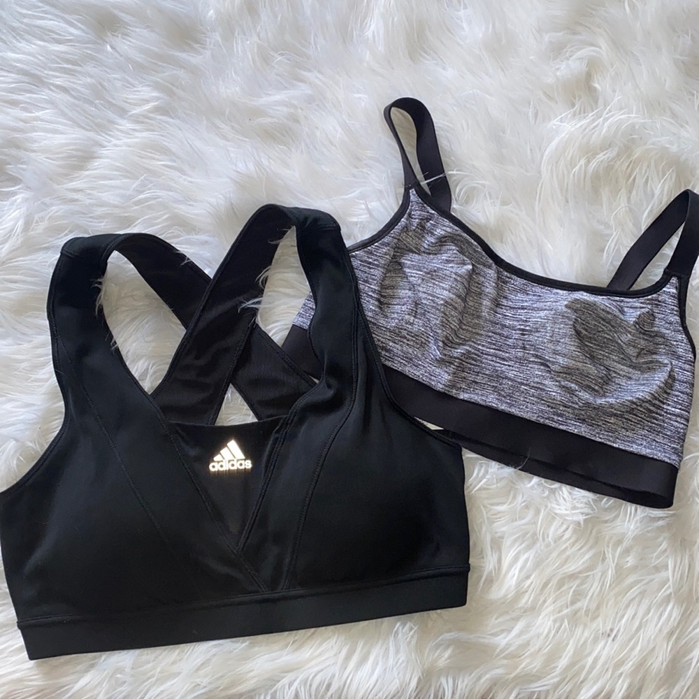 Adidas & Hanes sport bra size large bundle